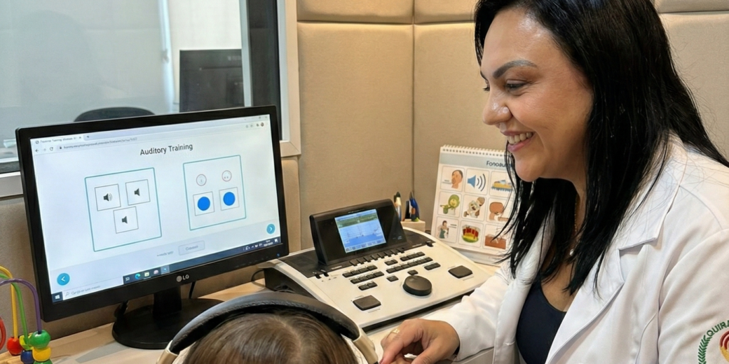 Treinamento auditivo em cabine para adultos